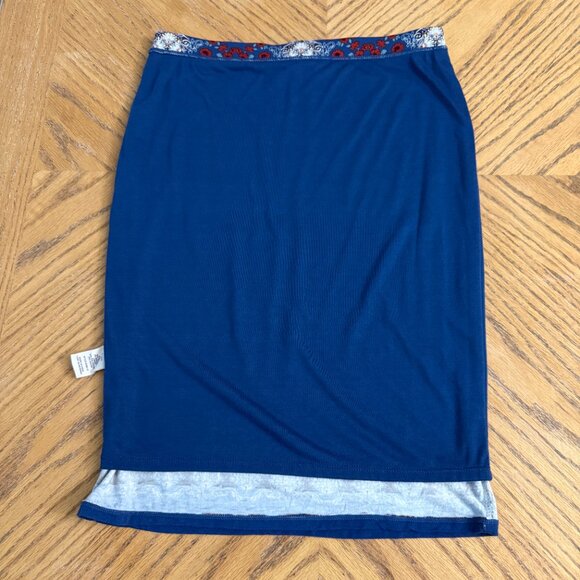 Chelsea & Violet Multicolor Geometric Pattern Stretch Pencil Skirt Fully Lined - Picture 9 of 10